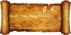 György Amarilla névjegykártya